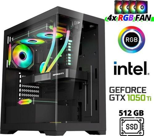 Xsr979 i5 3470 16GB Ram 512GB SSD 4GB GTX1050 Ti Ekran Kartı Masaüstü Oyuncu Bilgisayarı