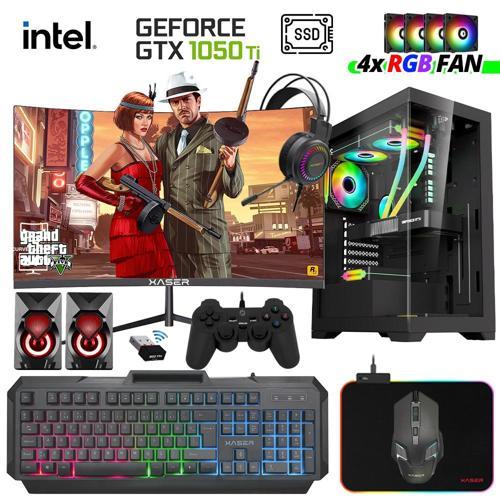 Xsr982 i5 4590 16GB Ram 512GB SSD 4GB GTX1050 Ti 23.8" Curved Masaüstü Oyuncu Bilgisayarı