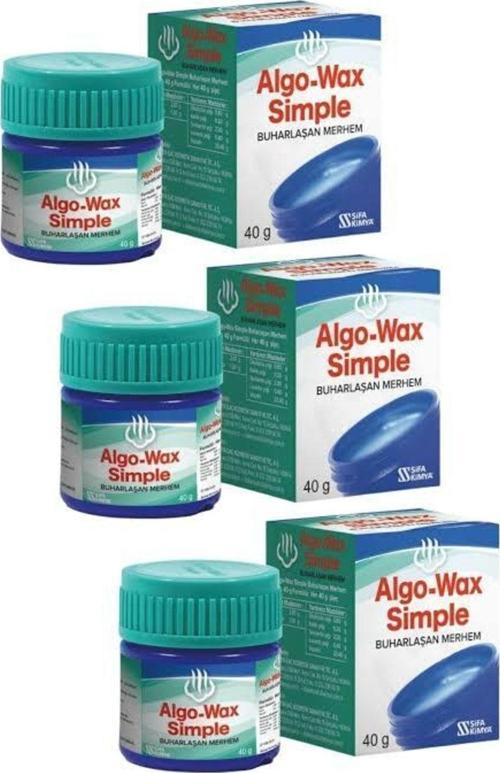 Algo-wax Simple Buharlaşan Merhem Vicks Krem 40 Gr X 3 Adet