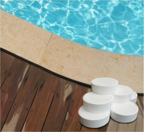 Tablet Klor 1 Kg (5 Adet 200 Gr) Yosun Önleyici Havuz Temizleyici Havuz Tablet Kloru