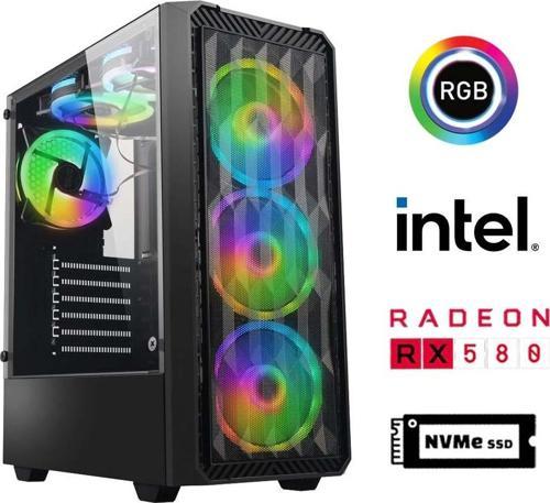 GX10 i5 4570 16GB Ram 512GB M.2 NVMe SSD 8GB RX580 Masaüstü Oyuncu Bilgisayarı