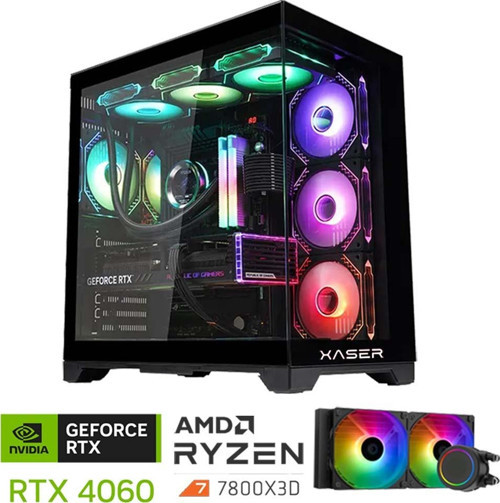 Lexus x240 Ryzen 7 7800X3D 32GB DDR5 Ram 1TB M.2 NVMe SSD 8GB RTX4060 Sıvı Soğutmalı Oyuncu Bilgisayarı