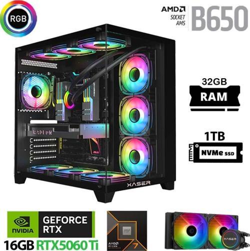 Lexus x690 Ryzen 7 7800X3D 32GB Ram 1TB M.2 NVMe SSD 16GB RTX5060 Ti Sıvı Soğutmalı Oyuncu Bilgisayarı