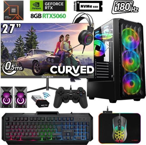 Xsr1150 Ryzen 5 8400F 32GB DDR5 Ram 2TB M.2 NVMe SSD 8GB RTX5060 27" 180Hz Oyuncu Bilgisayarı