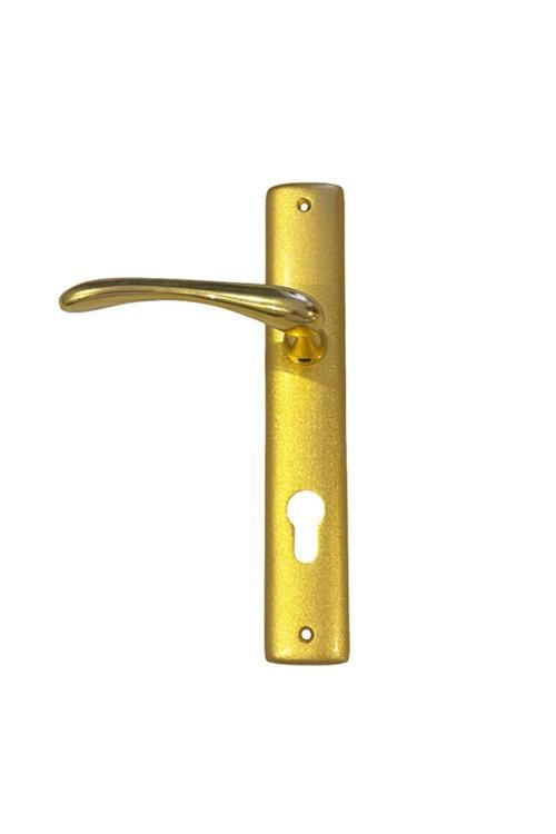Bendio Naturel Gold Altın Kaplamalı %100 Pirinç Yale Çelik Kapı Kolu,Lüks,Dayanıklı,Paslanmaz