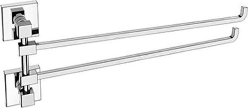 Şık Ve Fonksiyonel İkili Kare Rozetli Pirinç Havluluk, Banyo Aksesuarı, Duvara Monte, Kolay Kurulum