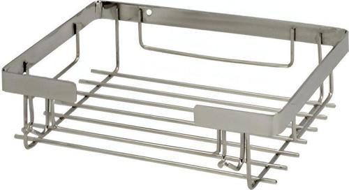 Paslanmaz Çelik Tekli Kare Köşe Banyo Rafı – Modern Ve Şık Tasarım