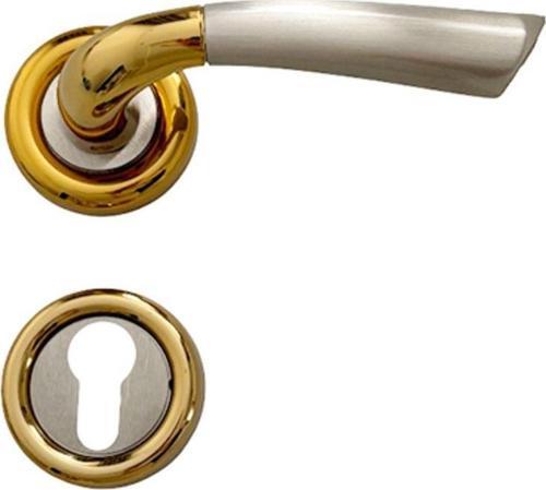 Anna Rozetli %100 Pirinç Yale Çelik Kapı Kolu, Lüks Görünüm, Dayanıklı ,Paslanmaz, 1 Takım