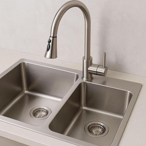 Pull-Down Eviye Bataryası-Paslanmaz Çelik-Su Tasarruflu, Modern Tasarım, Uzun Ömürlü Kullanım