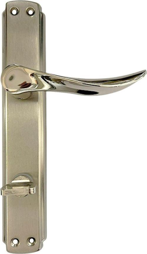Berfin Alüminyum Wc Kapı Kolu–Tuvalet & Banyo, Kilitli, Modern Tasarım (1 Takım-Arka Ve Ön) Sol Yön
