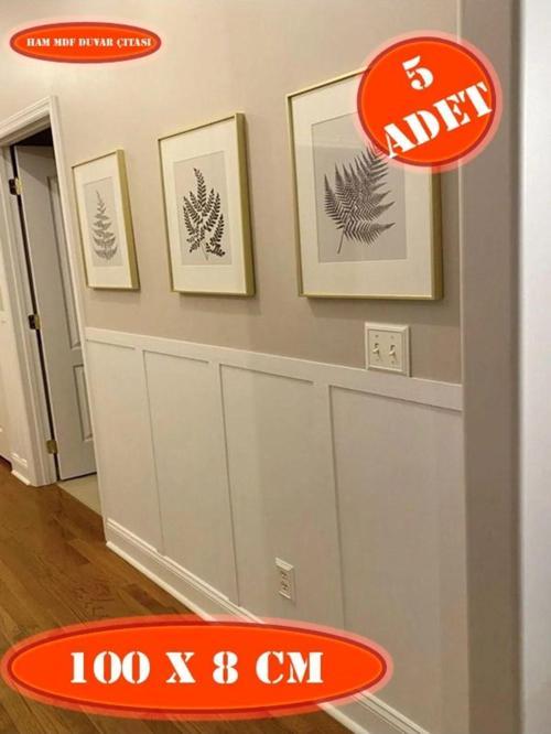 İskandinav Duvar Çıtası 100Cm X 8 Cm Çocuk Odası Duvar Dekorasyonu , Duvar Çıtası(5 Ad) Omz