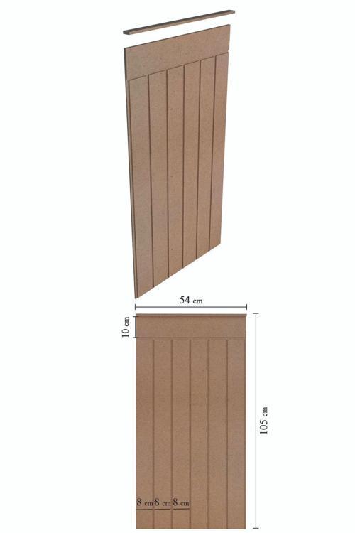 Boyanabilir Duvar Paneli -4Mm Ahşap - 102 X 54 Cm Kolay Montaj-Dekoratif Duvar Çıtası