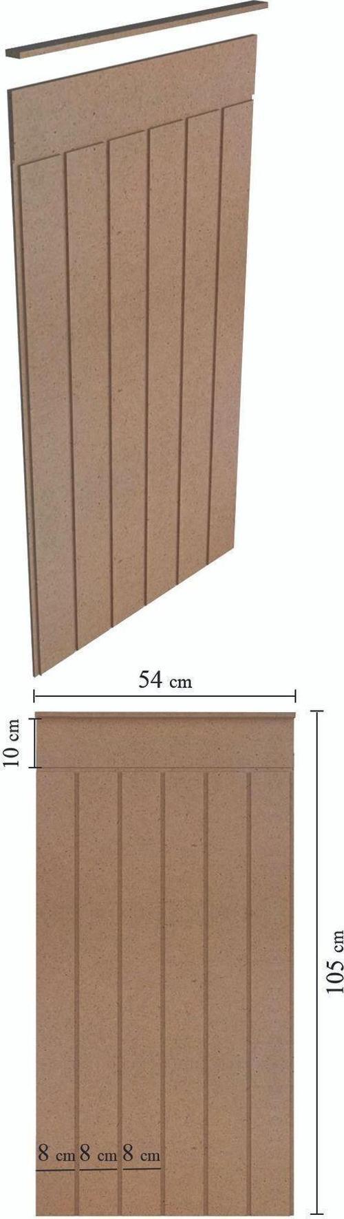 Boyanabilir Duvar Paneli -4Mm Ahşap - 102 X 54 Cm Kolay Montaj-Dekoratif Duvar Çıtası