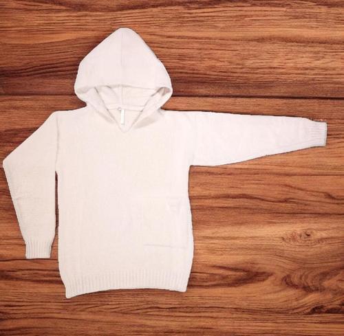 GARSON KIZ KEDİ TÜYÜ KAZAK Somon