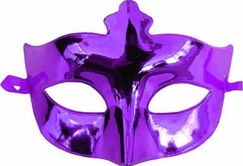 Mor Renk Kostüm Partisi Ekstra Parlak B Maskesi 15x10 cm