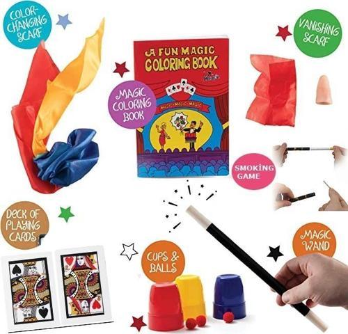 Nessiworld 7 Parçalık Lüks Sihirbazlık Seti ( Defter-Mendilli Parmak-Deste-iskambil-Sigara-Sopa-Mend