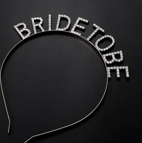 Nessiworld Gümüş Kaplama Kristal Taşlı Bride To Be Gelin Tacı 16x17 cm