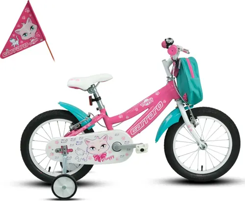 Moggy 16 jant (Pembe, Beyaz Turkuaz) Vitessiz Çocuk Bisikleti