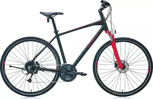 Sportive 227C 28 Jant 46 Kadro (Mat Siyah, Kırmızı, Gümüş) Şehir Bisikleti