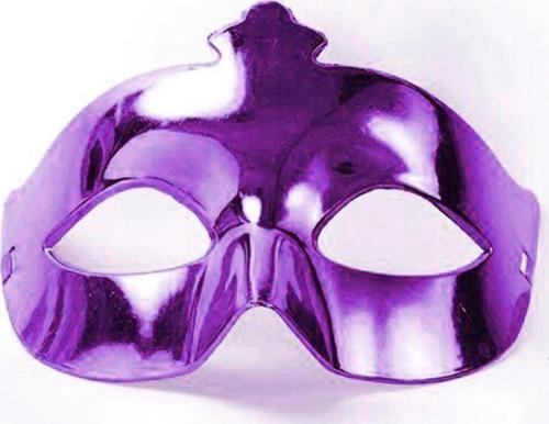 Nessiworld Mor Renk Kostüm Partisi Ekstra Parlak Balo Maskesi 15x10 cm