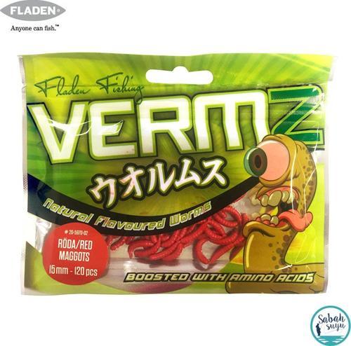 Vermz Kokulu Leş Kurdu 15mm (120 Ad) Silikon Yem Kırmızı