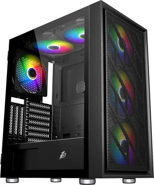 Ar7 Siyah 650w 80+ Argb 4x12cm Fan Temperli Cam Mesh Usb 3.0 Atx Kasa
