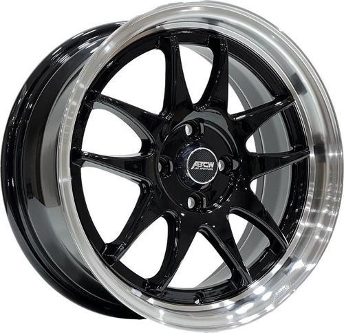 7 X 16 BCH-6899 4X100 ET30 73.1 BLACK+LIP MACHINED