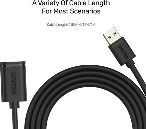 Unıtek Usb3.0(m) To Usb3.0(f) Uzatma Kablo 2mt 5gbps (y-c459gbk)