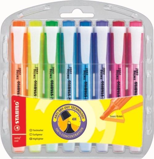 - İşaretleme Kalemi - Swing Cool - 8'Li Paket - Çeşitli Renkler