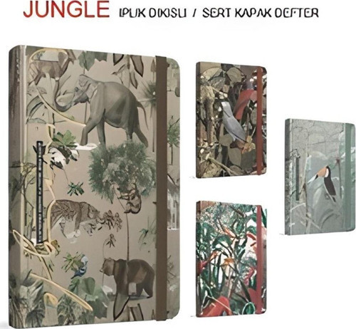 Jungle Iplik Dikiş Sert Kapak Defter 13X21 Cm 120 Yaprak Çizgili