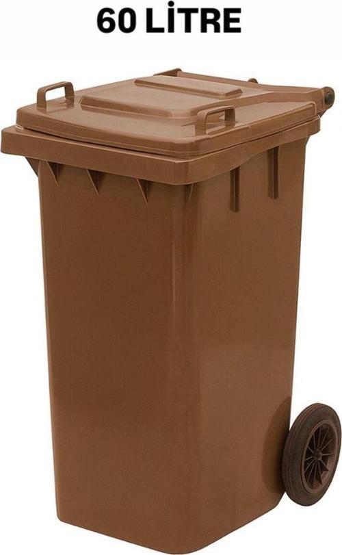 60 Lt Kahverengi Çöp Konteyneri