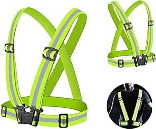 Yüksek Görünürlüklü Reflektörlü Ayarlanabilir Yeşil Motosiklet Kemeri Reflektörlü Yeni Yasaya Uygun