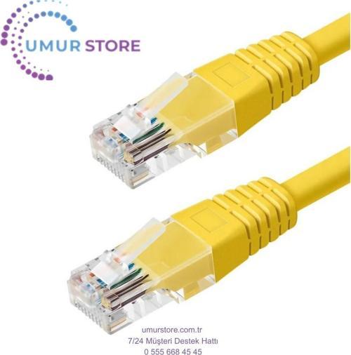 1.5 Metre Sarı 24 Awg Cat5 Kablo