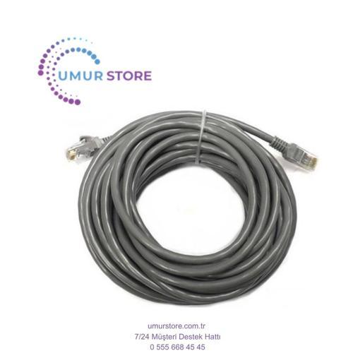 15 Mt Cat6 Jaklı Fişli Hazır İnternet Ağ Kablosu
