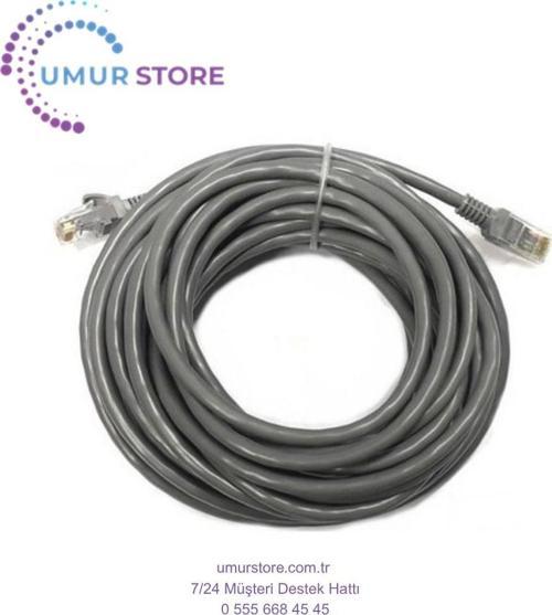 15 Mt Cat6 Jaklı Fişli Hazır İnternet Ağ Kablosu