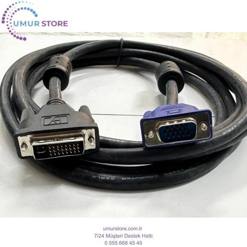 3 Metre DVI VGA Kablo 24+5 DVI VGA Kablo