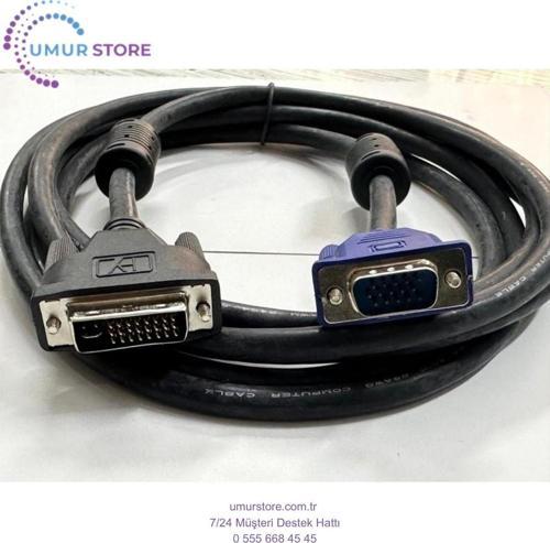 3 Metre DVI VGA Kablo 24+5 DVI VGA Kablo