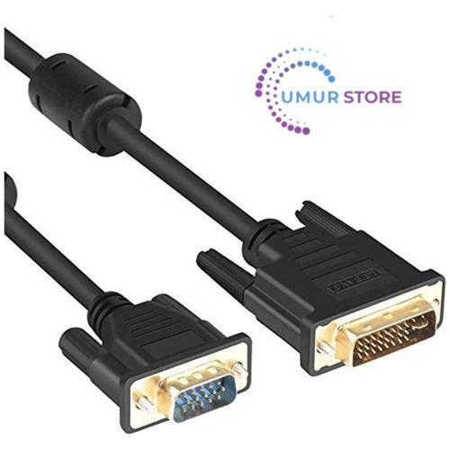 3m Metre 24+5 DVI To VGA Kablo - Altın Uçlu DVI VGA Kablo