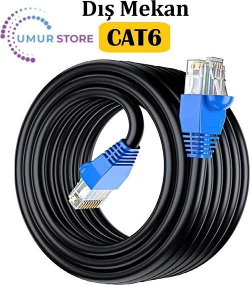 50 Metre Cat6 Dış Ortam Dış Mekan İnternet Kablo EZRJ45 2 Katlı High Speed