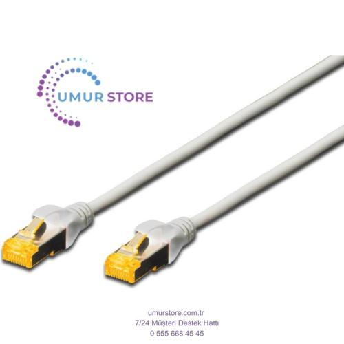 CAT 6A S-FTP Patch Kablosu, LSZH, Cu, AWG 26/7, 15 metre, gri renk