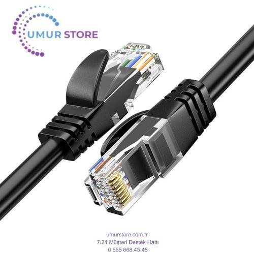 Cat6 15 Metre Patch Network Ethernet Kablosu Jack Soketleri Takılı Hazır Internet Kablosu Jak Kablo