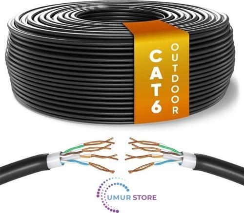 Cat6 Kablo AWG23 Bakır Tel Double Layer Iç ve Dış Mekan 100 metre
