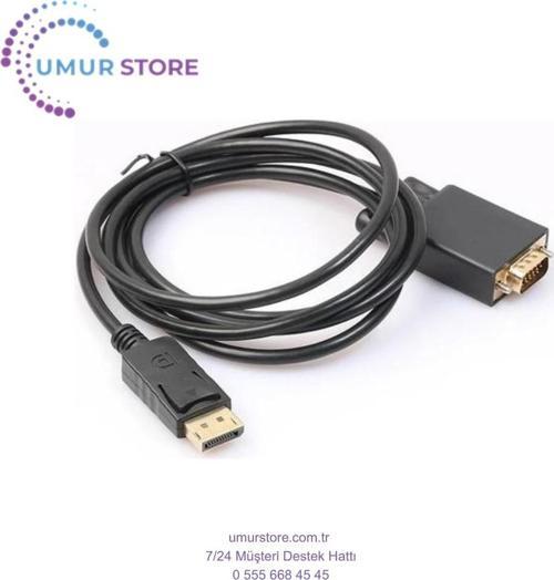 Display Port To VGA Kablo Display VGA Dp To VGA 1.8m Displayport Erkek VGA Erkek Kablo 1.8 Metre Çev