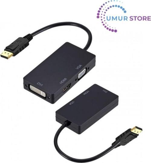 Displayport DVI HDMI VGA Çevirici Displayport HDMI DVI VGA Çevirici