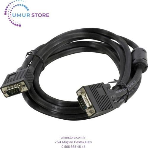 GA Görüntü Kablosu 15PIN VGA Erkek Erkek Kablo Siyah 2 M