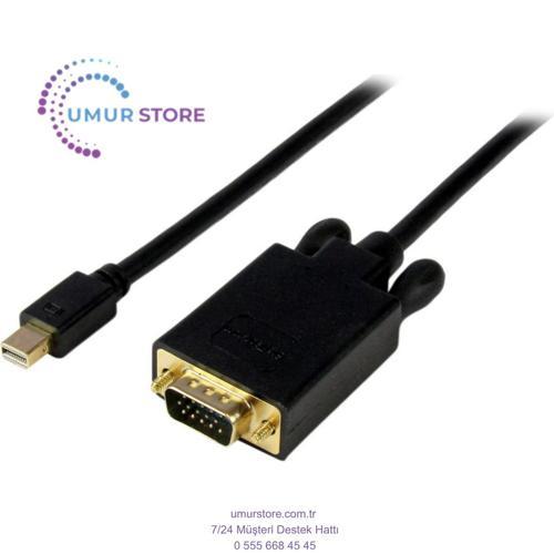 Minidisplayport VGA Kablo 1.8 Metre Mini Displayport VGA Kablo