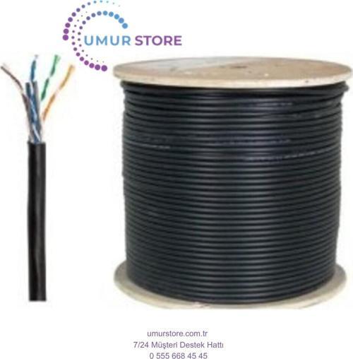 100 Metre Dı Ş Ortam Için Cat 6 Internet Kablosu Siyah