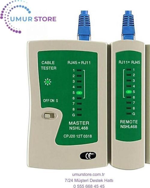 RJ45 RJ11 Adsl Ethernet Internet Kablo Test Cihazı Cat5/6 Network Tester