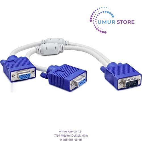VGA To 2 * VGA F Y Kablo 30CM Beyaz HDX7753