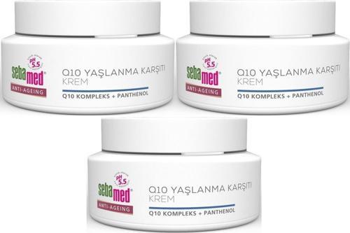 Q10 Yaşlanma ve Kırışıklık Karşıtı Koruyucu Anti-Age Krem 50ML (3 Lü Set)